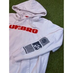 Umbro x MTV Music Television Hoodie White Red Graphic Pullover Mens Large